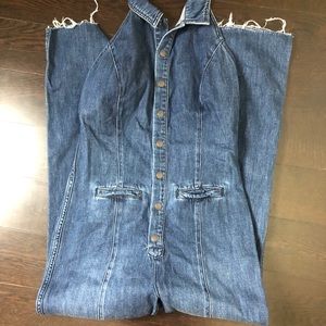 Free people halter overalls size 8